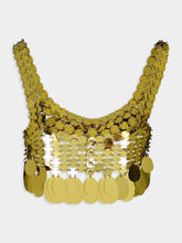 Rabanne Golden Sparkle Cropped Top