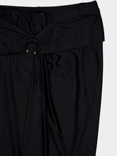 Rabanne Black Draped Midi Skirt