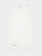 Rabanne White Tank Top with Waist Piercing Detail