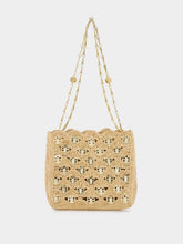 Rabanne Natural Raffia 1969 Wave Bag