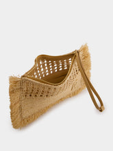 Rabanne Raffia Clutch with Frayed Detailing