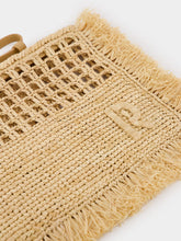 Rabanne Raffia Clutch with Frayed Detailing