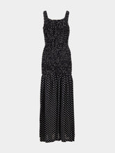 Rabanne Black Long Polka Dot Crepe Dress