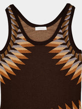 Rabanne Brown Graphic Print Maxi Dress