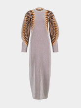 Rabanne Silver Long Lurex Jacquard Dress