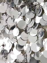 Rabanne Large Silver Sparkle Disc Bag