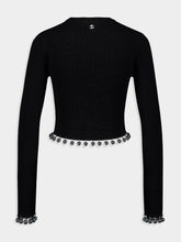 Rabanne Black Beaded Wool Jumper