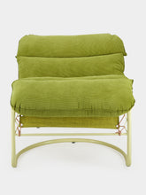 Honoré Khaki Campo Corduroy Armchair with Glazed Beige Frame