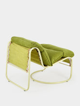 Honoré Khaki Campo Corduroy Armchair with Glazed Beige Frame