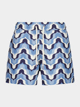 Frescobol Carioca Blue Deserto Print Swim Shorts