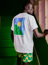 Frescobol Carioca x John Booth Blue Rosa Cotton T-Shirt