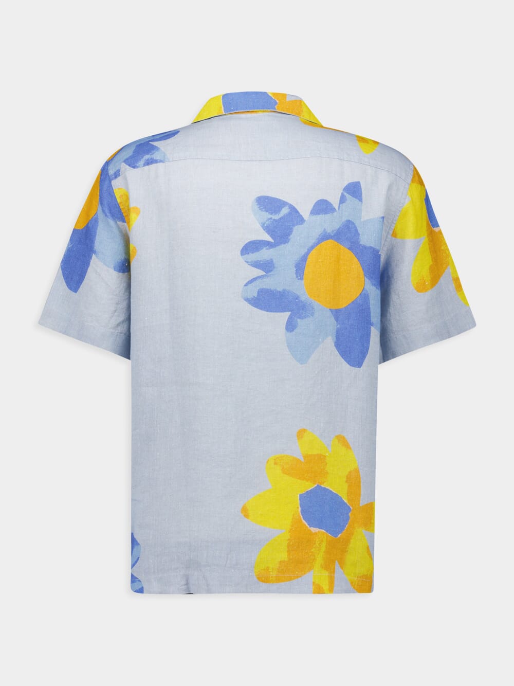 x John Booth Blue Floral Roberto Linen Shirt