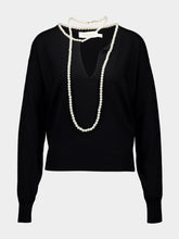 Zimmermann Black Crush Necklace Sweater