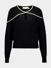 Zimmermann Black Crush Necklace Sweater