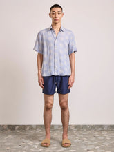 Frescobol Carioca Chambray Blue Castro Linen Shirt