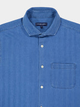 Frescobol Carioca Light Denim Emilio Herringbone Shirt