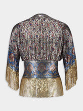 Rabanne Bandana Paisley Printed Mesh Top