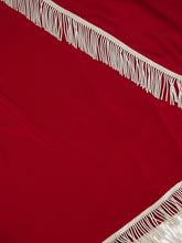 Rabanne Ruby Red Draped Jersey Midi Skirt