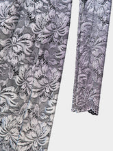 Rabanne Silver Foil Lace Long Dress