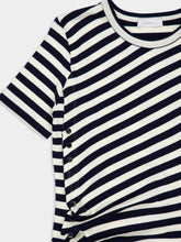 Black and Cream Draped Wool Midi Dress | PDP - Fashion Clinic