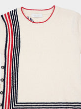 Rabanne Ecru Terry Jersey Striped Top