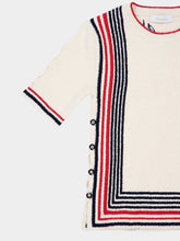 Rabanne Ecru Terry Jersey Striped Top