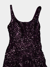 Rabanne Plum Gown Sequin Dress