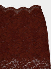 Rabanne Cinnamon Brown Lace Midi Skirt