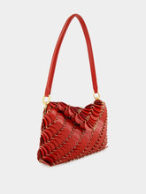 Rabanne Red Paco Leather Disc Bag