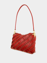 Rabanne Red Paco Leather Disc Bag