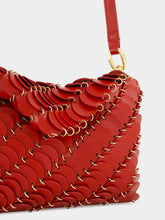 Rabanne Red Paco Leather Disc Bag