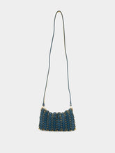 Rabanne Teal 1969 Reversible Nano Flip Bag