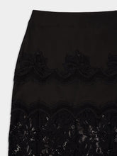 Rabanne Black Long Lace Skirt