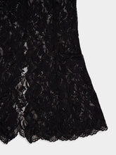 Rabanne Black Long Lace Skirt