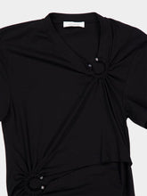 Rabanne Black Cotton Jersey Piercing Long Dress