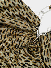 Rabanne Animal Print Chain-Neck Gown