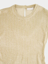 Rabanne Gold Draped Lurex Asymmetrical Dress