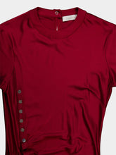 Rabanne Red Draped Long Dress in Jersey