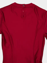 Rabanne Red Draped Long Dress in Jersey