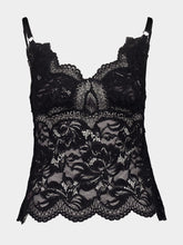Rabanne Black Tank Top in Lace