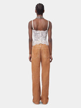 Rabanne Ivory Lace Tank Top with Scalloped Edges