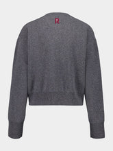 Rabanne Grey Wool Cashmere Floral Embroidered Cardigan