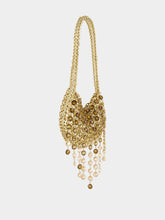 Rabanne Gold Nano Bag with Gradient Crystal Strass