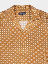 Frescobol Carioca Roberto Almond and Ivory Silk Shirt