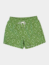 Frescobol Carioca Parakeet Green and Ivory Rio Sport Swim Shorts