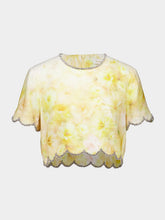 Zimmermann Yellow Floral Crush Scalloped Top