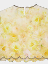 Zimmermann Yellow Floral Crush Scalloped Top