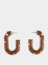 Rabanne Wood and Silver XL Link Earrings