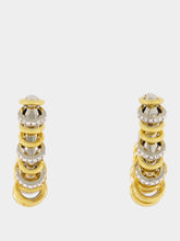 Rabanne Small Punk XL Link Bicolor Silver and Gold Earrings