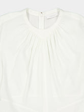 Rabanne White Gathered Acetate Blouse